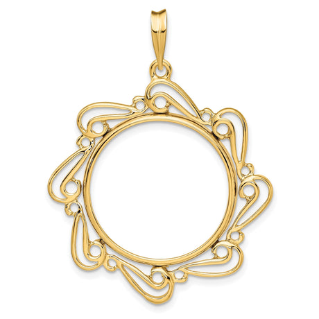 22 mm 14k Yellow Gold coin bezel for 22 mm Coin