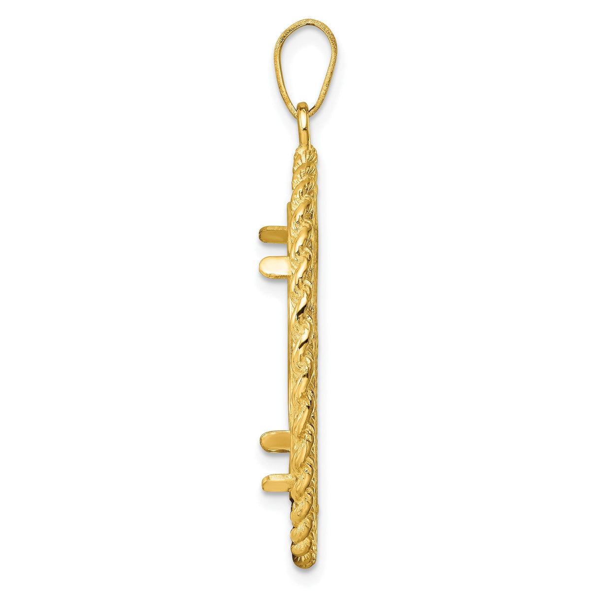 22 mm 14k Yellow Gold coin bezel for 22 mm Coin — alternate view