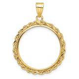 22 mm 10k Yellow Gold coin bezel for 22 mm Coin