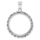 22 mm 14k White Gold coin bezel for 22 mm Coin — additional image