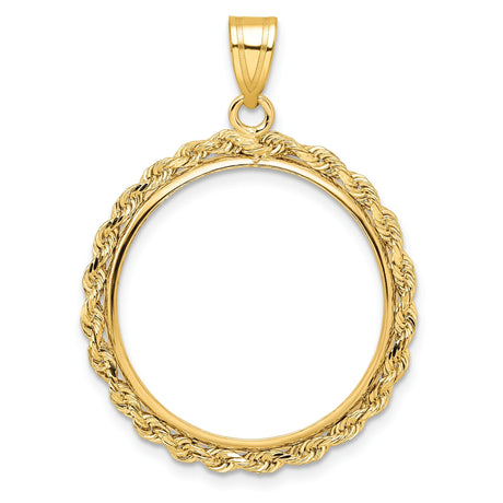 22 mm 14k Yellow Gold coin bezel for 22 mm Coin