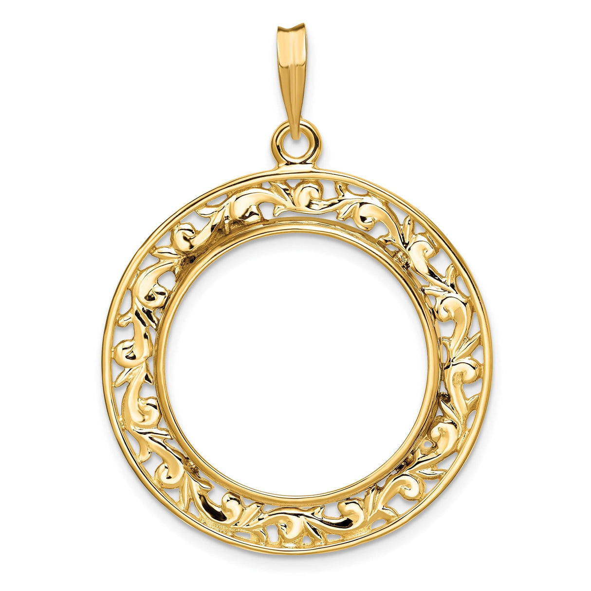 22 mm 14k Yellow Gold coin bezel for 22 mm Coin