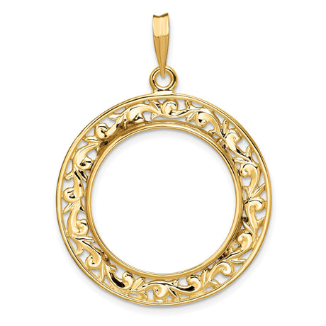 22 mm 14k Yellow Gold coin bezel for 22 mm Coin