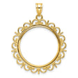 22 mm 14k Yellow Gold coin bezel for 22 mm Coin