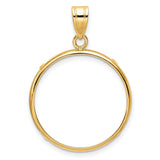 22 mm 10k Yellow Gold coin bezel for 22 mm Coin