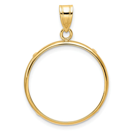 22 mm 10k Yellow Gold coin bezel for 22 mm Coin