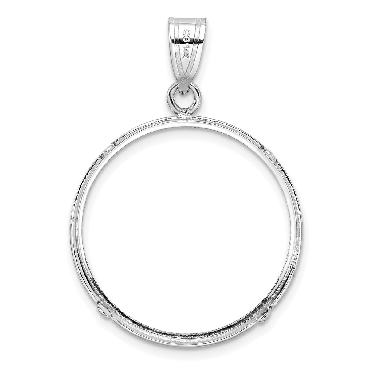 22 mm 14k White Gold coin bezel for 22 mm Coin — additional image