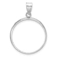 22 mm 14k White Gold coin bezel for 22 mm Coin