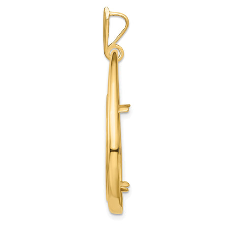 22 mm 14k Yellow Gold coin bezel for 22 mm Coin — alternate view