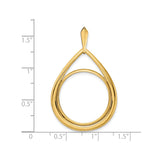 22 mm 14k Yellow Gold coin bezel for 22 mm Coin — size reference (ruler)
