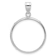 22 mm 14k White Gold coin bezel for 22 mm Coin