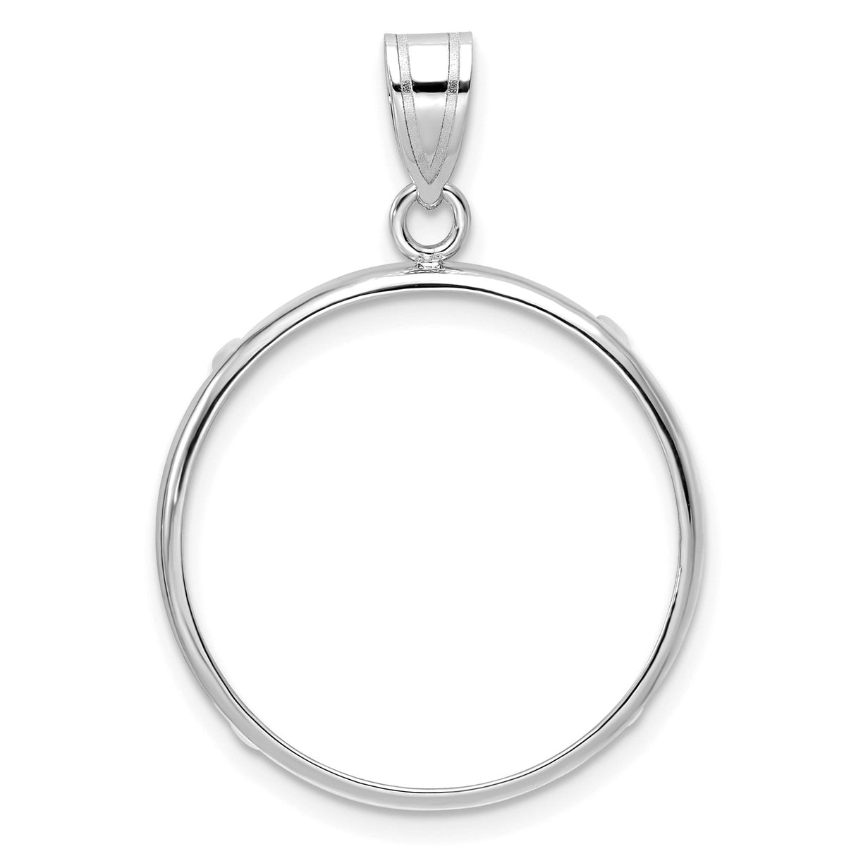 22 mm 14k White Gold coin bezel for 22 mm Coin