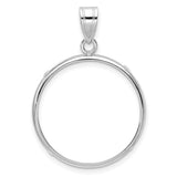 22 mm 14k White Gold coin bezel for 22 mm Coin