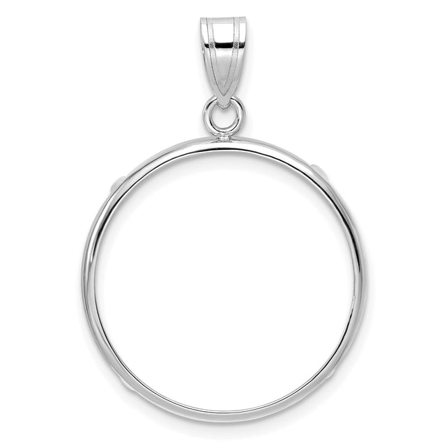 22 mm 14k White Gold coin bezel for 22 mm Coin