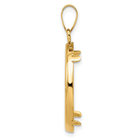 22 mm 14k Yellow Gold coin bezel for 22 mm Coin — alternate view