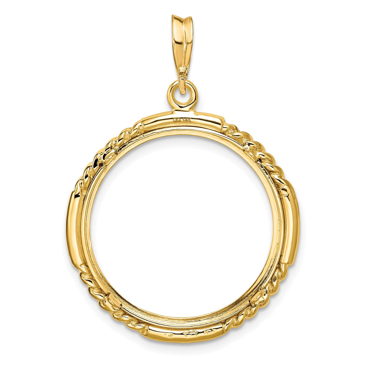 22 mm 14k Yellow Gold coin bezel for 22 mm Coin — additional image