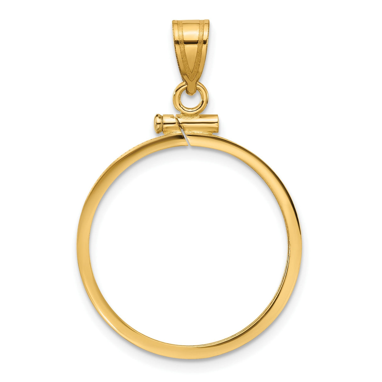 22 mm 10k Yellow Gold coin bezel for 22 mm Coin