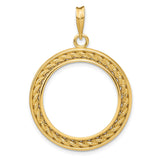 22 mm 14k Yellow Gold coin bezel for 22 mm Coin