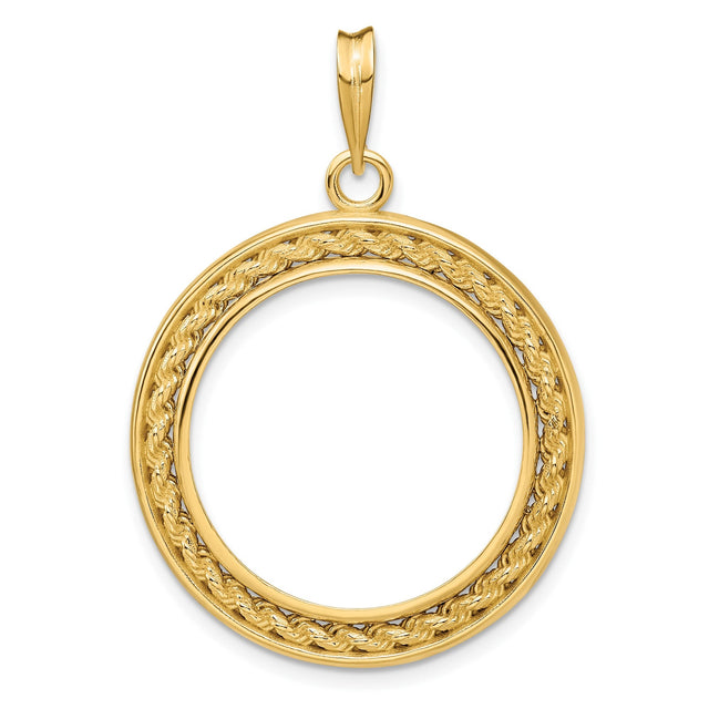 22 mm 14k Yellow Gold coin bezel for 22 mm Coin