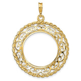 22 mm 14k Yellow Gold coin bezel for 22 mm Coin — additional image