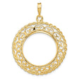22 mm 14k Yellow Gold coin bezel for 22 mm Coin