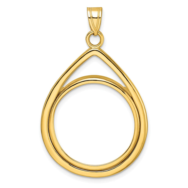 22 mm 10k Yellow Gold coin bezel for 22 mm Coin