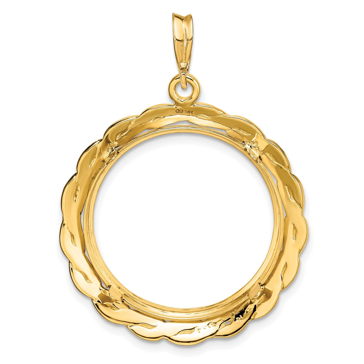 22 mm 14k Yellow Gold coin bezel for 22 mm Coin — additional image