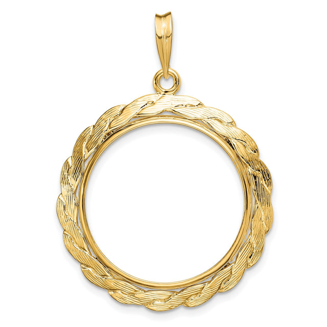 22 mm 14k Yellow Gold coin bezel for 22 mm Coin