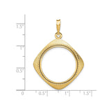 22 mm 14k Yellow Gold coin bezel for 22 mm Coin — size reference (ruler)