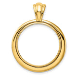 22 mm 14k Yellow Gold coin bezel for 22 mm Coin