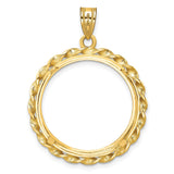 22 mm 14k Yellow Gold coin bezel for 22 mm Coin — additional image