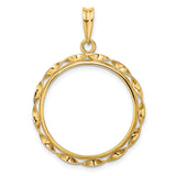 22 mm 14k Yellow Gold coin bezel for 22 mm Coin