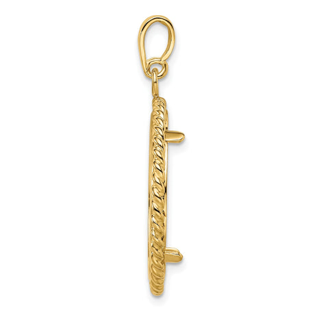 22 mm 14k Yellow Gold coin bezel for 22 mm Coin — alternate view