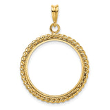 22 mm 14k Yellow Gold coin bezel for 22 mm Coin — additional image