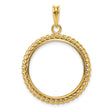 22 mm 14k Yellow Gold coin bezel for 22 mm Coin