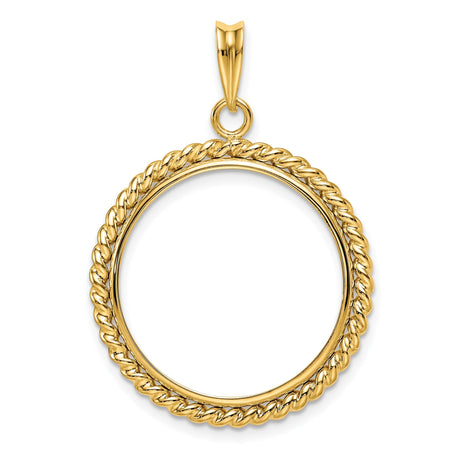 22 mm 14k Yellow Gold coin bezel for 22 mm Coin