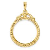 22 mm 14k Yellow Gold coin bezel for 22 mm Coin — additional image