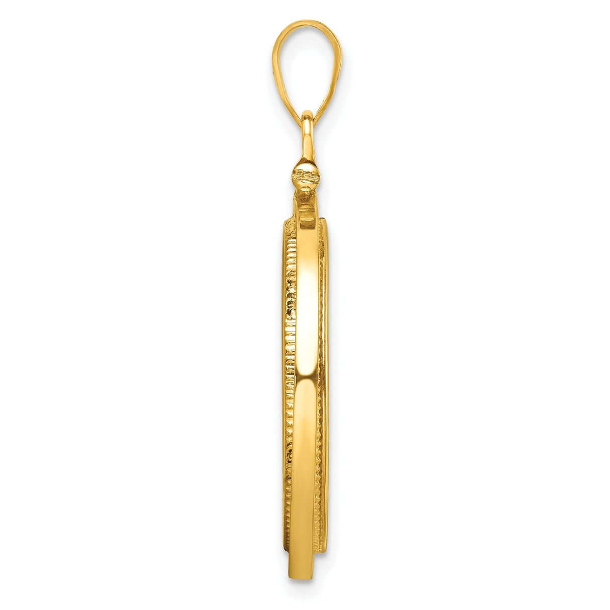22 mm 14k Yellow Gold coin bezel for 22 mm Coin — alternate view