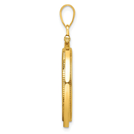 22 mm 14k Yellow Gold coin bezel for 22 mm Coin — alternate view