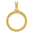 22 mm 14k Yellow Gold coin bezel for 22 mm Coin
