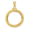 22 mm 10k Yellow Gold coin bezel for 22 mm Coin