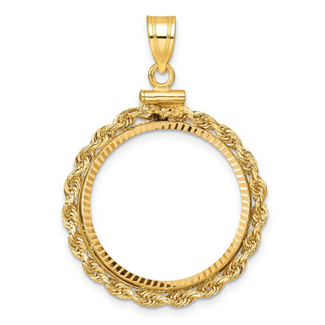 22 mm 14k Yellow Gold coin bezel for 22 mm Coin
