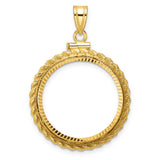 22 mm 14k Yellow Gold coin bezel for 22 mm Coin