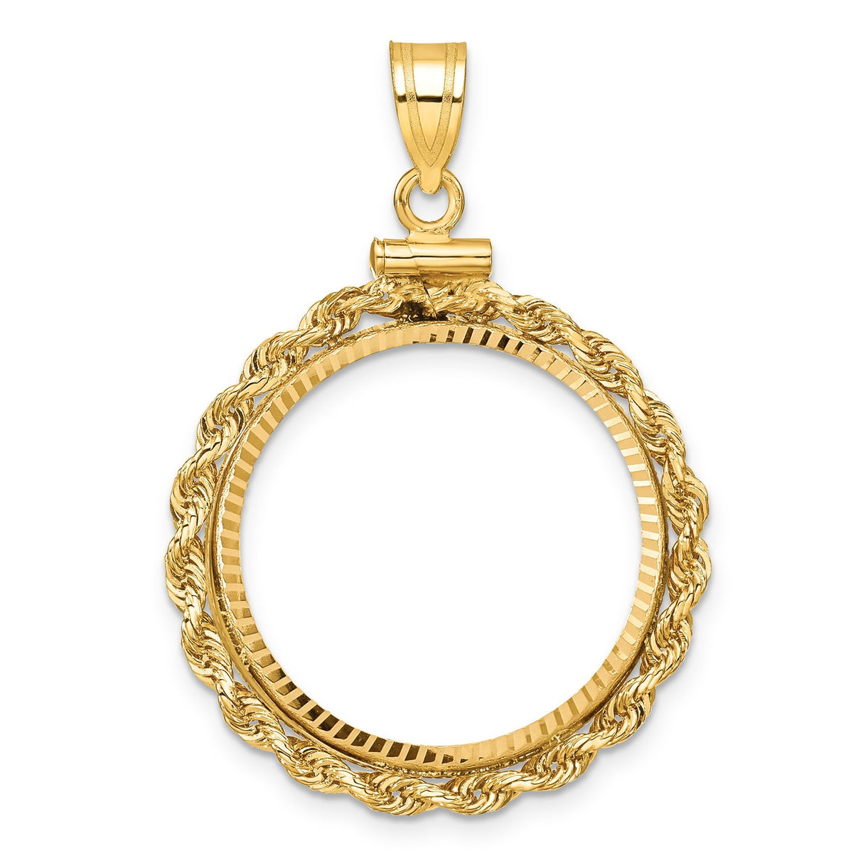 22 mm 14k Yellow Gold coin bezel for 22 mm Coin