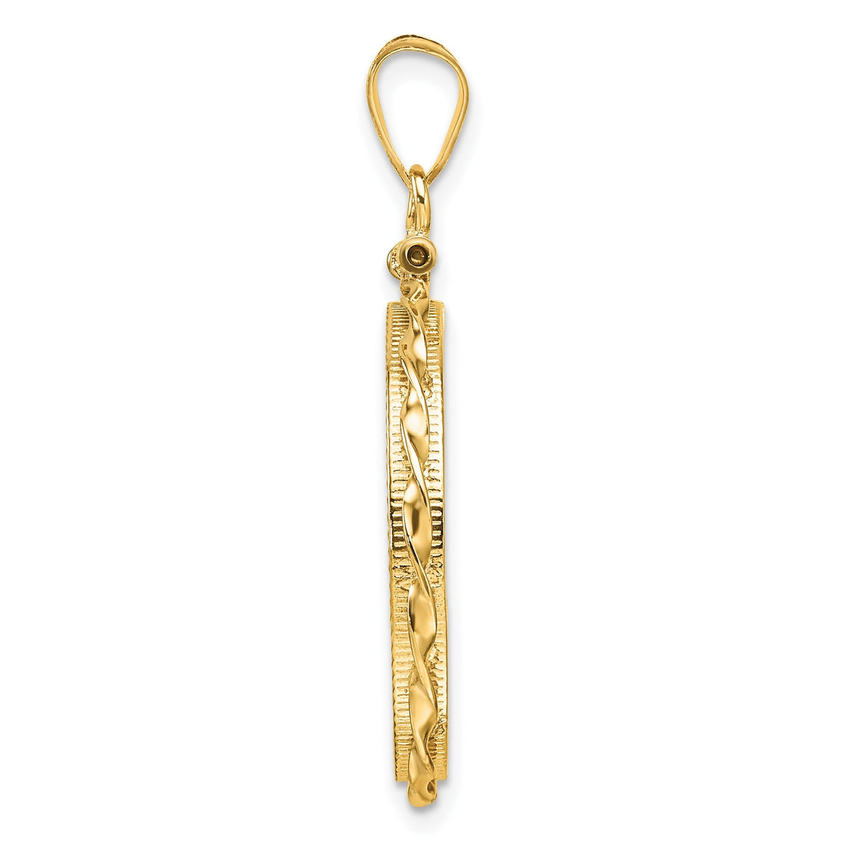 22 mm 14k Yellow Gold coin bezel for 22 mm Coin — alternate view