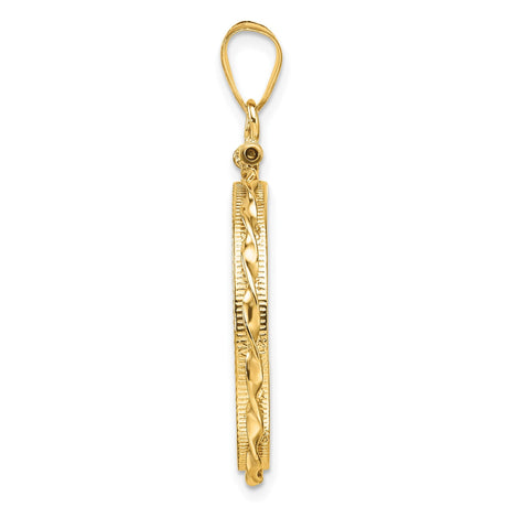 22 mm 14k Yellow Gold coin bezel for 22 mm Coin — alternate view