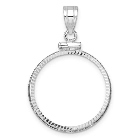 22 mm 14k White Gold coin bezel for 22 mm Coin