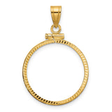 22 mm 14k Yellow Gold coin bezel for 22 mm Coin