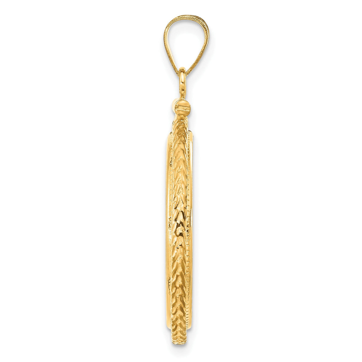 22 mm 14k Yellow Gold coin bezel for 22 mm Coin — alternate view
