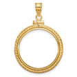 22 mm 14k Yellow Gold coin bezel for 22 mm Coin